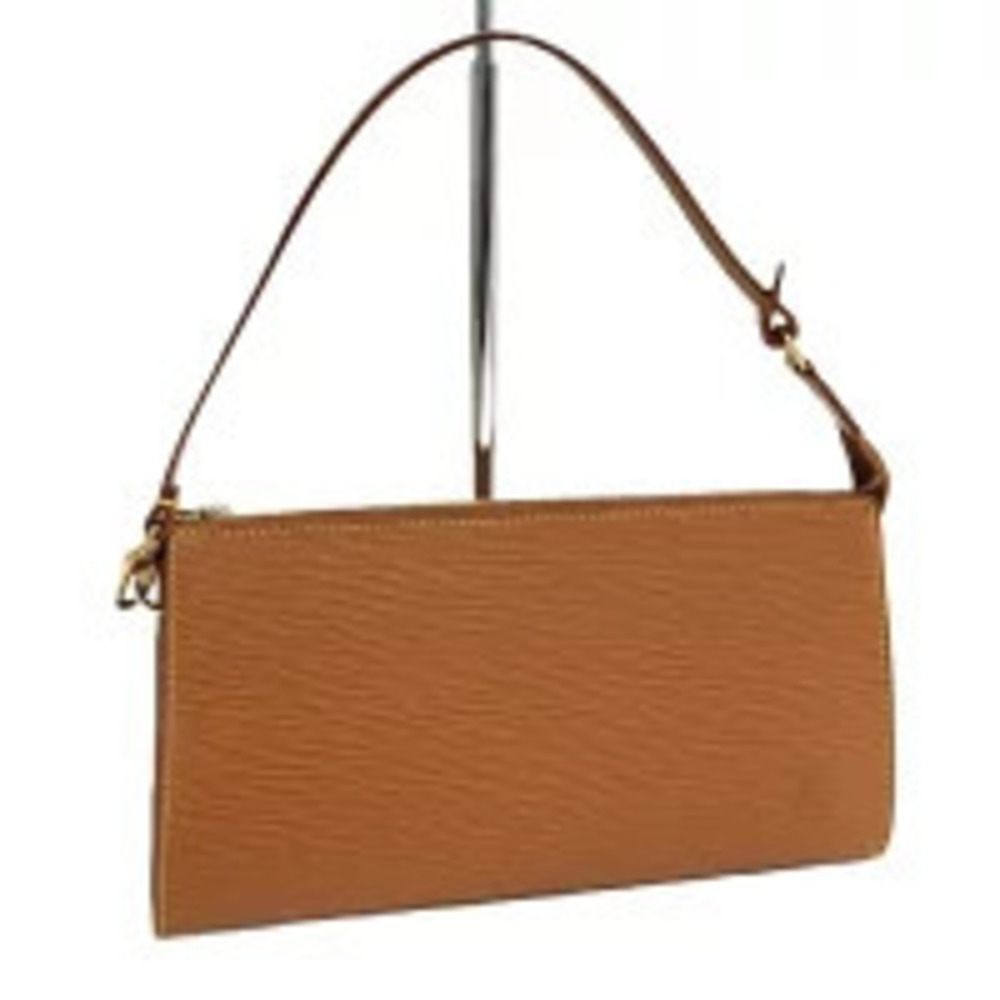 LOUIS VUITTON Pochette Accessoires Handbag Epi Leather Gold